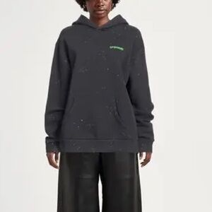 SPRWMN Los Angeles Dark Grey Paint Splatter Cotton  Sweatshirt Hoodie Medium